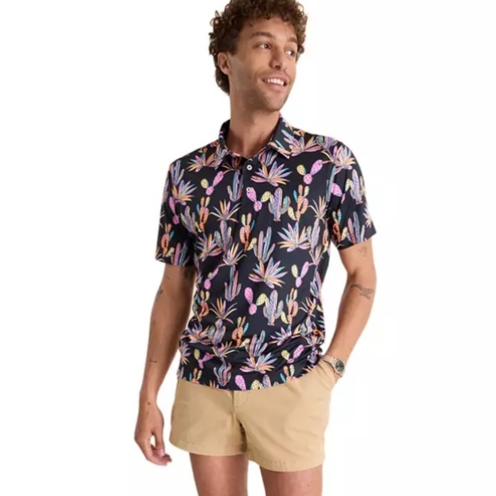 Chubbies Men's Lightweight Performance Polo neon desert